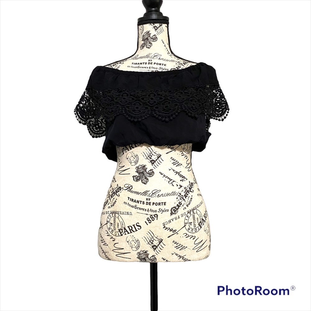 LA Hearts Womens On/ Off Shoulder Crop Top
